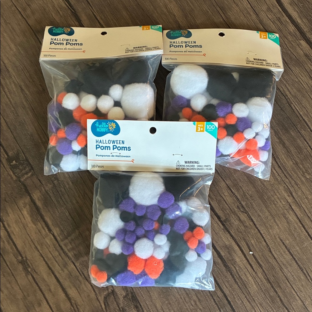 Halloween Craft Pom Pom Kit Set